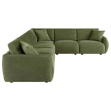 Elysia Green 6-piece Chenille Upholstered Modular Sectional Sofa by Coaster at Eve Furniture