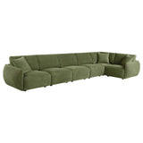Elysia Green 6-piece Chenille Upholstered Modular Sectional Sofa by Coaster at Eve Furniture
