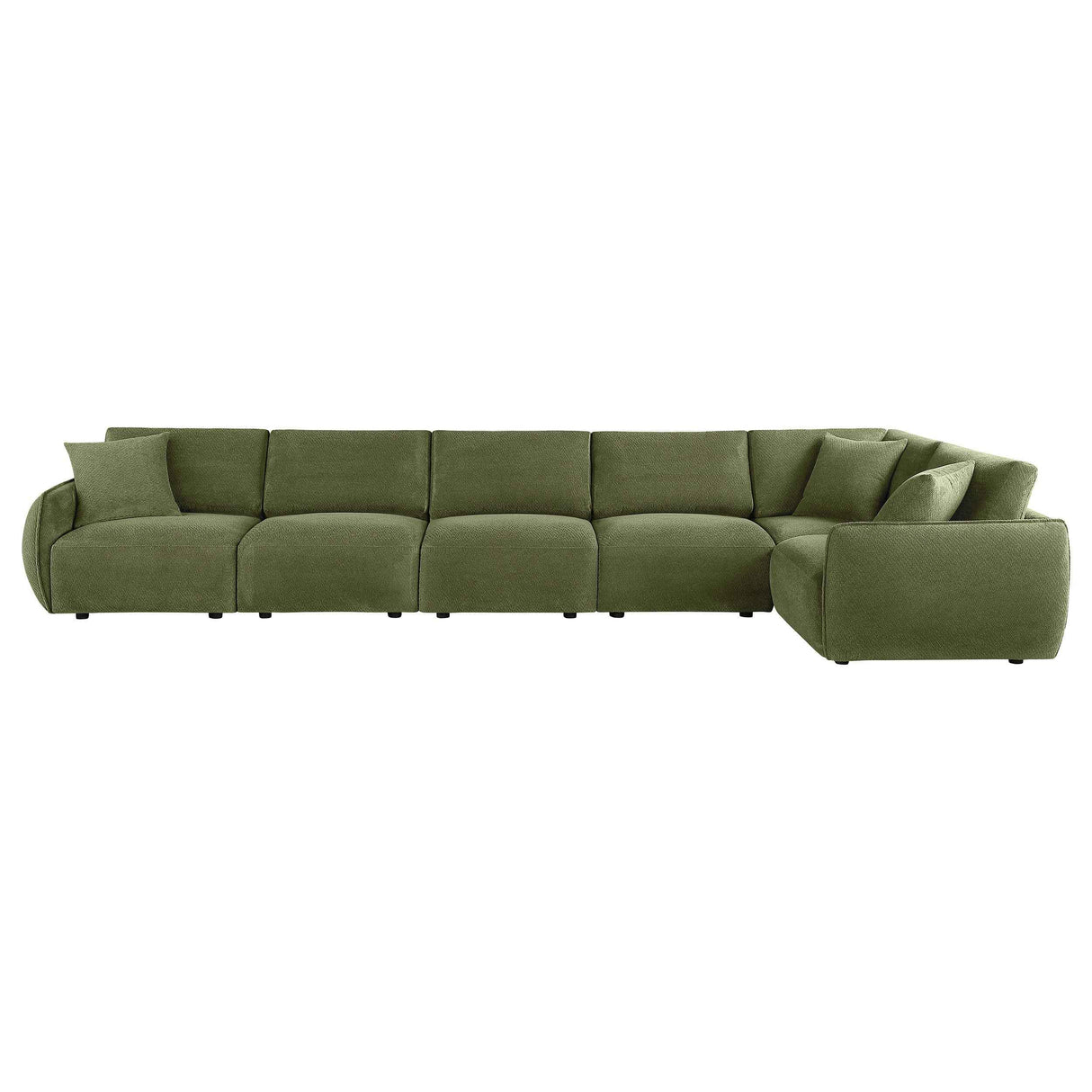 Elysia Green 6-piece Chenille Upholstered Modular Sectional Sofa by Coaster at Eve Furniture