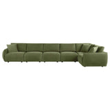 Elysia Green 6-piece Chenille Upholstered Modular Sectional Sofa by Coaster at Eve Furniture