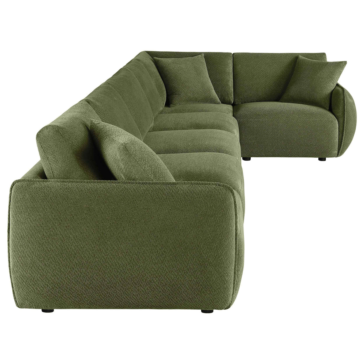 Elysia Green 6-piece Chenille Upholstered Modular Sectional Sofa by Coaster at Eve Furniture