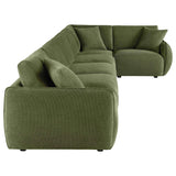 Elysia Green 6-piece Chenille Upholstered Modular Sectional Sofa by Coaster at Eve Furniture