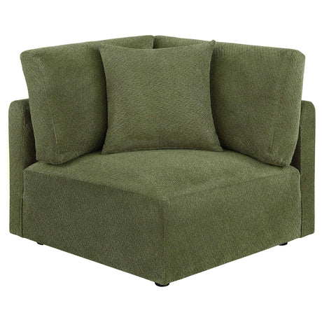 Elysia Green 6-piece Chenille Upholstered Modular Sectional Sofa by Coaster at Eve Furniture