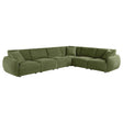 Elysia Green 6-piece Chenille Upholstered Modular Sectional Sofa by Coaster at Eve Furniture