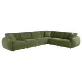 Elysia Green 6-piece Chenille Upholstered Modular Sectional Sofa by Coaster at Eve Furniture