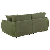 Elysia Green Chenille Upholstered Modular Lounge Loveseat by Coaster at Eve Furniture