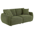 Elysia Green Chenille Upholstered Modular Lounge Loveseat by Coaster at Eve Furniture