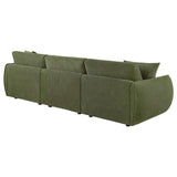 Elysia Green Chenille Upholstered Modular Lounge Sofa by Coaster at Eve Furniture