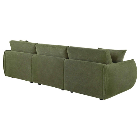 Elysia Green Chenille Upholstered Modular Lounge Sofa by Coaster at Eve Furniture