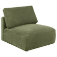 Elysia Green Fabric Upholstered Modular Armless Chair by Coaster at Eve Furniture