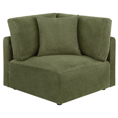Elysia Green Fabric Upholstered Modular Corner Chair by Coaster at Eve Furniture