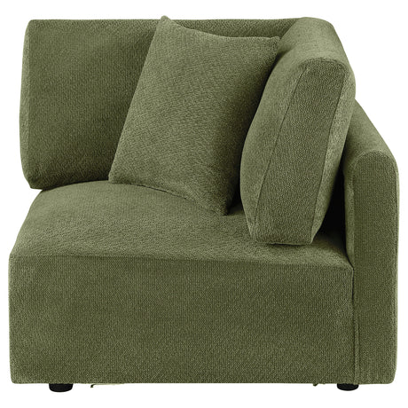 Elysia Green Fabric Upholstered Modular Corner Chair by Coaster at Eve Furniture