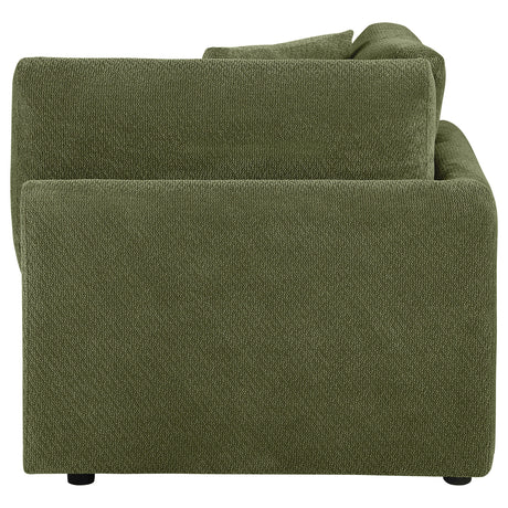 Elysia Green Fabric Upholstered Modular Corner Chair by Coaster at Eve Furniture