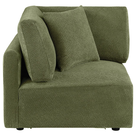 Elysia Green Fabric Upholstered Modular Corner Chair by Coaster at Eve Furniture