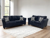 Elysian Black Sofa & Loveseat by Happy Homes at Eve Furniture