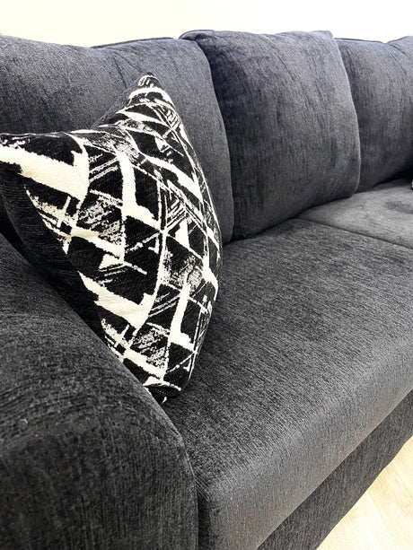 Elysian Black Sofa & Loveseat by Happy Homes at Eve Furniture