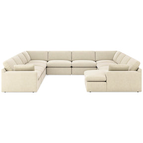 Elyza Linen 10-Piece Right Arm Facing RAF Chaise Sectional by Ashley at Eve Furniture