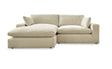 Elyza Linen 2-Piece Left Arm Facing Chaise Sectional by Ashley at Eve Furniture