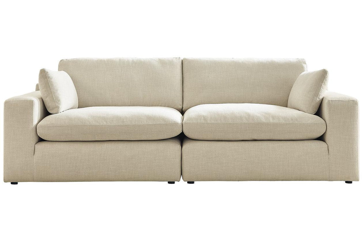 Elyza Linen 2-Piece Modular Loveseat by Ashley at Eve Furniture
