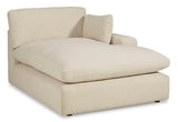 Elyza Linen 2-Piece Right Arm Facing Chaise Sectional by Ashley at Eve Furniture