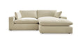 Elyza Linen 2-Piece Right Arm Facing Chaise Sectional by Ashley at Eve Furniture