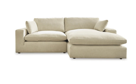Elyza Linen 2-Piece Right Arm Facing Chaise Sectional by Ashley at Eve Furniture