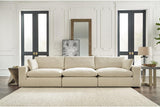 Elyza Linen 3-Piece Sectional Sofa by Ashley at Eve Furniture