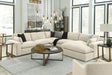 Elyza Linen 5-Piece Right Arm Facing Chaise Sectional by Ashley at Eve Furniture