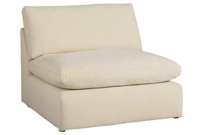 Elyza Linen Armless Chair by Ashley at Eve Furniture
