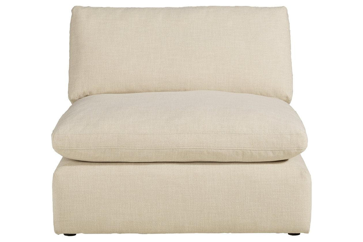 Elyza Linen Armless Chair by Ashley at Eve Furniture