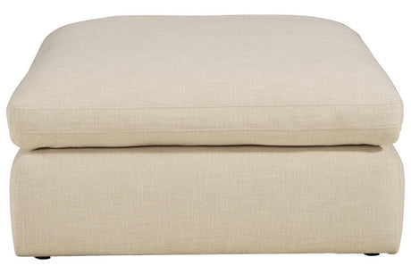 Elyza Linen Oversized Accent Ottoman by Ashley at Eve Furniture