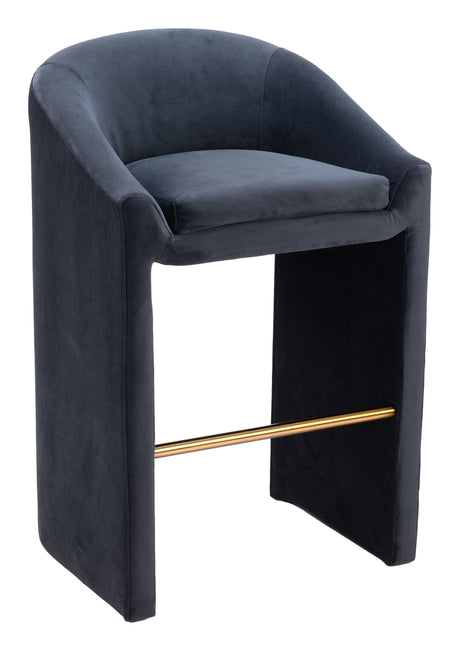 Emas Midnight Gray Barstool by Zuomod at Eve Furniture