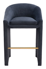 Emas Midnight Gray Barstool by Zuomod at Eve Furniture