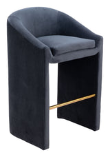 Emas Midnight Gray Barstool by Zuomod at Eve Furniture
