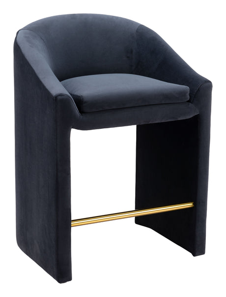 Emas Midnight Gray Counter Stool by Zuomod at Eve Furniture