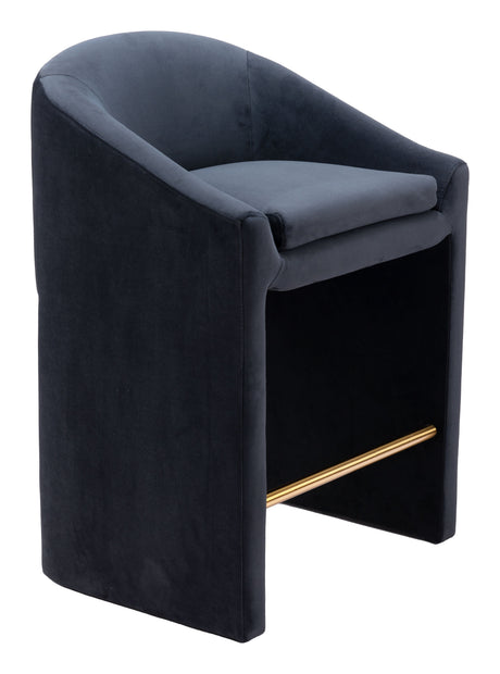 Emas Midnight Gray Counter Stool by Zuomod at Eve Furniture