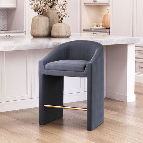 Emas Midnight Gray Counter Stool by Zuomod at Eve Furniture