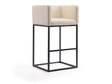 Embassy Barstool in Cream and Black by Manhattan Comfort at Eve Furniture