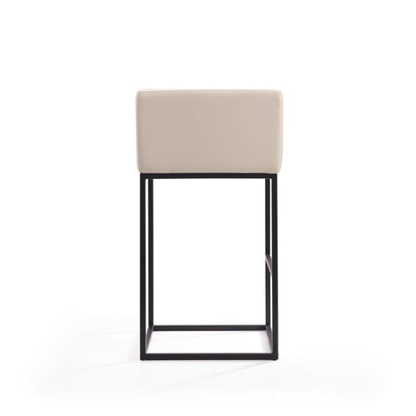 Embassy Barstool in Cream and Black (set of 2) by Manhattan Comfort at Eve Furniture