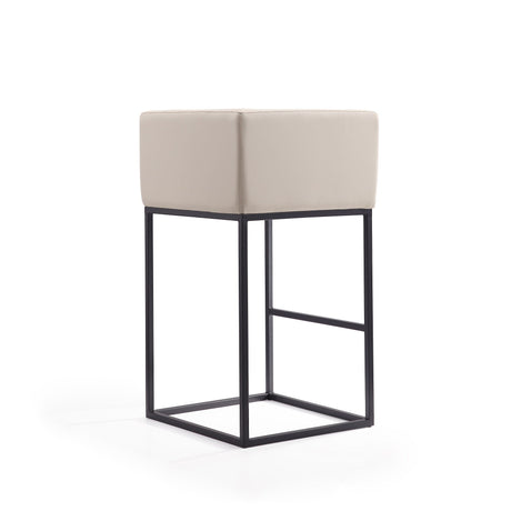 Embassy Barstool in Cream and Black (set of 2) by Manhattan Comfort at Eve Furniture