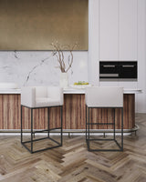 Embassy Barstool in Cream and Black (set of 3) by Manhattan Comfort at Eve Furniture