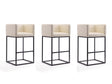 Embassy Barstool in Cream and Black (set of 3) by Manhattan Comfort at Eve Furniture
