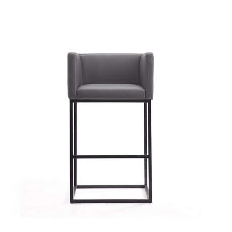 Embassy Barstool in Grey and Black by Manhattan Comfort at Eve Furniture