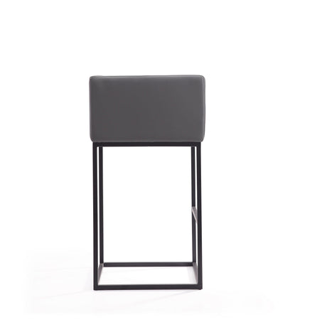 Embassy Barstool in Grey and Black by Manhattan Comfort at Eve Furniture