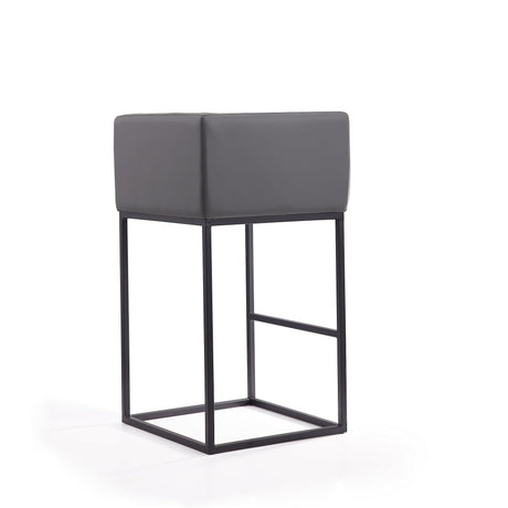 Embassy Barstool in Grey and Black by Manhattan Comfort at Eve Furniture