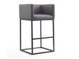 Embassy Barstool in Grey and Black by Manhattan Comfort at Eve Furniture