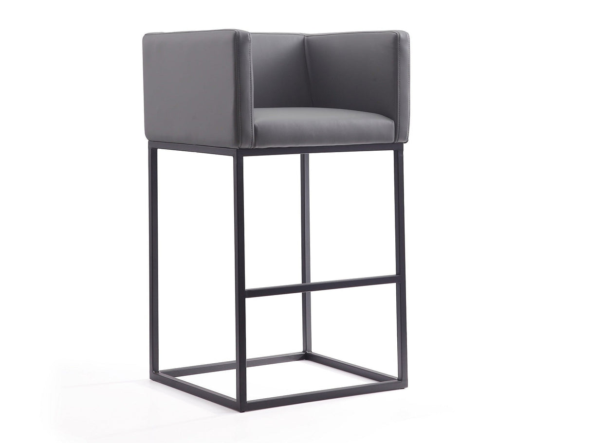 Embassy Barstool in Grey and Black by Manhattan Comfort at Eve Furniture