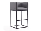 Embassy Barstool in Grey and Black by Manhattan Comfort at Eve Furniture