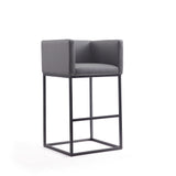 Embassy Barstool in Grey and Black (set of 2) by Manhattan Comfort at Eve Furniture