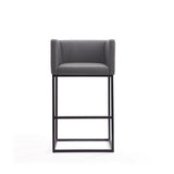 Embassy Barstool in Grey and Black (set of 2) by Manhattan Comfort at Eve Furniture